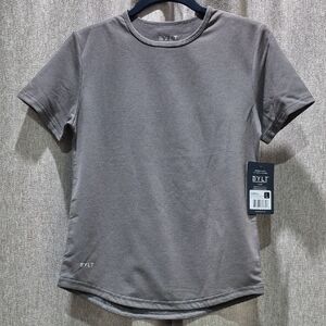 NEW BYLT Basics Kid's Drop Cut Charcoal Gray Snow Wash T-shirt Size: Large 10-11